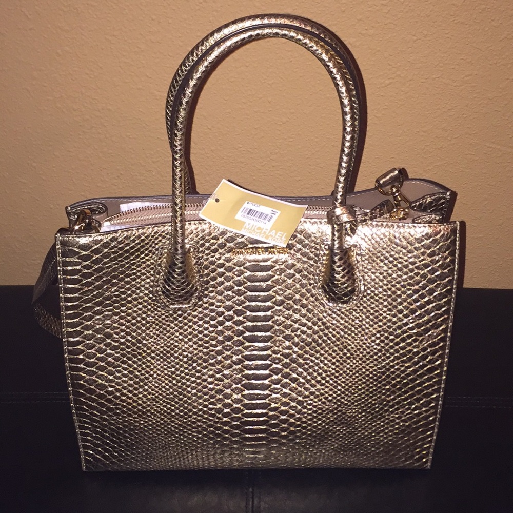 Beautiful gold snake embossed MK 1 day sale